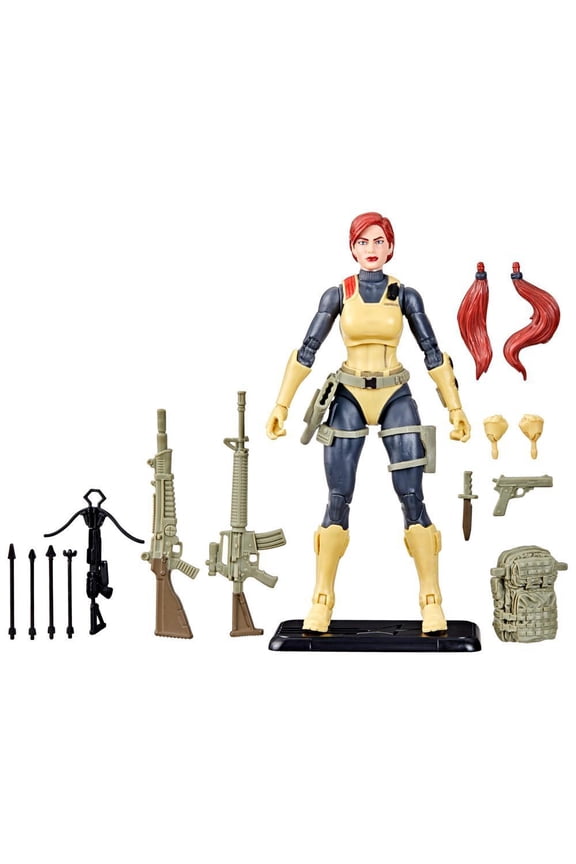 Classified Series Retro Cardback, Scarlett, 6 Action Figure with 17 Accessories