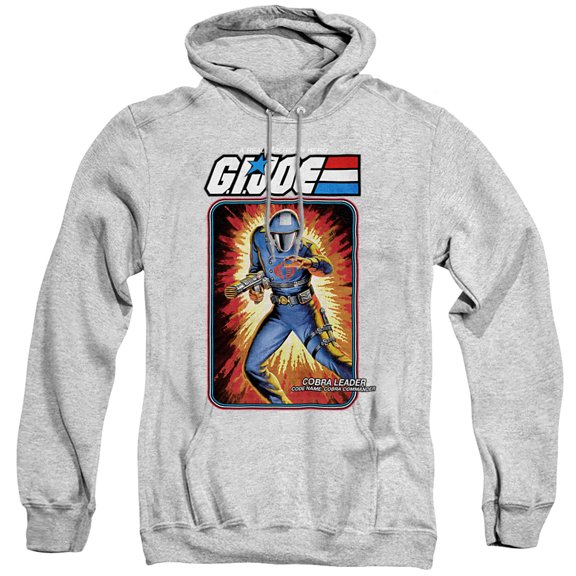 G.I. Joe Cobra Commander Card Unisex Adult Pull-Over Hoodie, Athletic Heather, 3X-Large