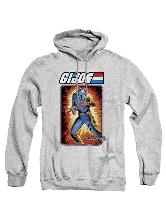 G.I. Joe Cobra Commander Card Unisex Adult Pull-Over Hoodie, Athletic Heather, X-Large