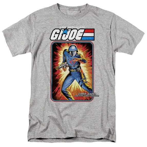 G.I. Joe Cobra Commander Card Unisex Adult T-Shirt, Athletic Heather, X-Large