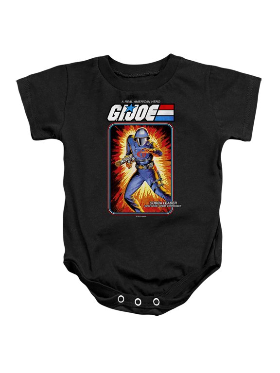 G.I. Joe Cobra Commander Card Unisex Infant Snap Suit for Baby, Black, Small (6 Months)