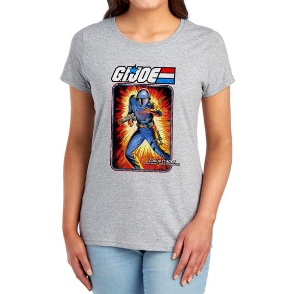 G.I. Joe Cobra Commander Card Women's T Shirt, Athletic Heather, Medium