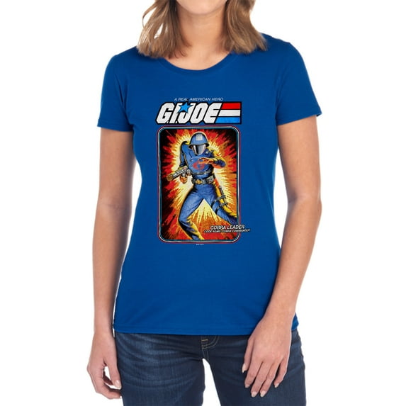 G.I. Joe Cobra Commander Card Women's T Shirt, Royal, Small