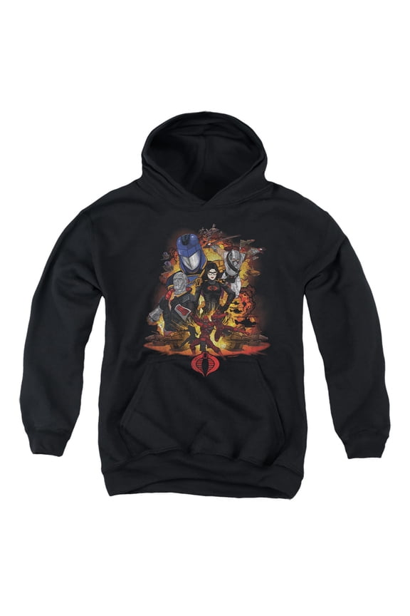 Cobra Enemy Group Youth Kids Boy/Girls Pull-Over Hoodie, Black, Medium