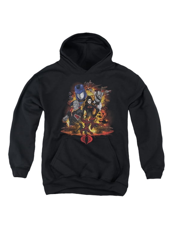 Cobra Enemy Group Youth Kids Boy/Girls Pull-Over Hoodie, Black, Small