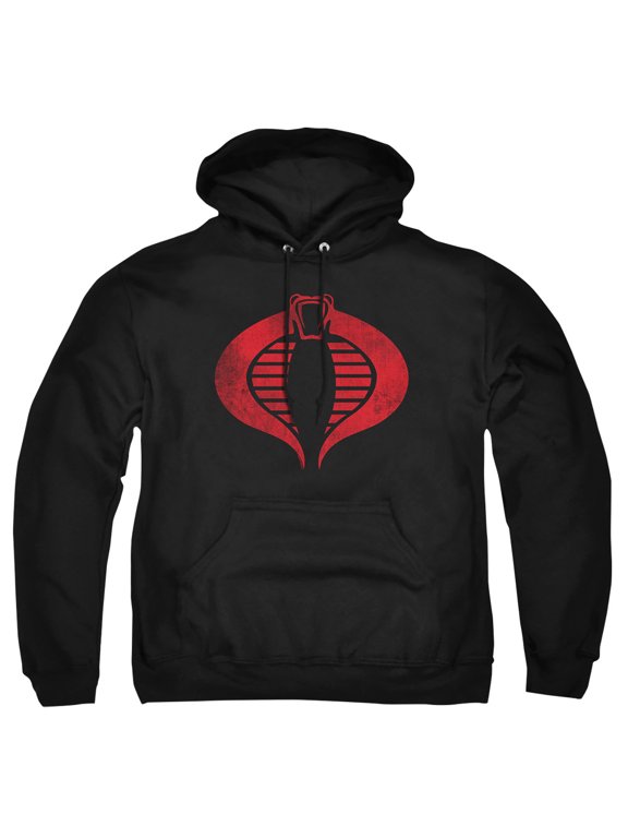 Cobra Logo Adult Pull-Over Hoodie, Black, Medium