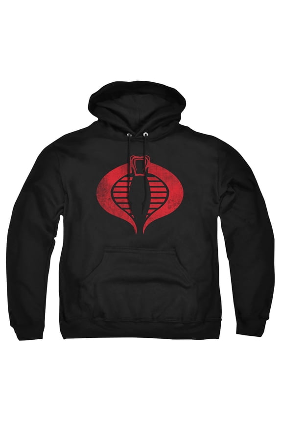 Cobra Logo Adult Pull-Over Hoodie, Black, Small