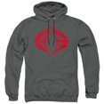 thumbnail image 1 of G.I. Joe Cobra Logo Unisex Adult Pull-Over Hoodie, Charcoal, Large, 1 of 5