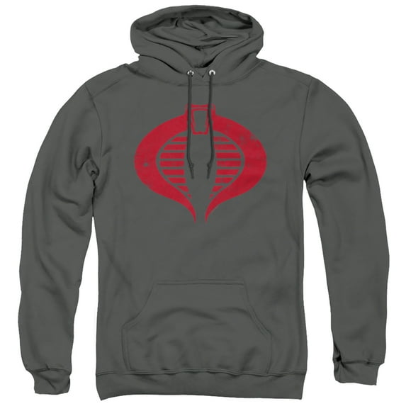 G.I. Joe Cobra Logo Unisex Adult Pull-Over Hoodie, Charcoal, Large