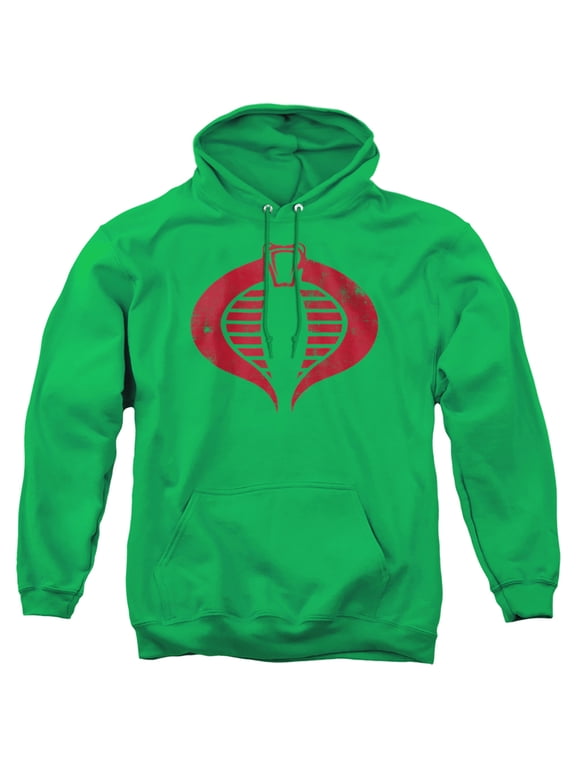 G.I. Joe Cobra Logo Unisex Adult Pull-Over Hoodie, Kelly Green, Large