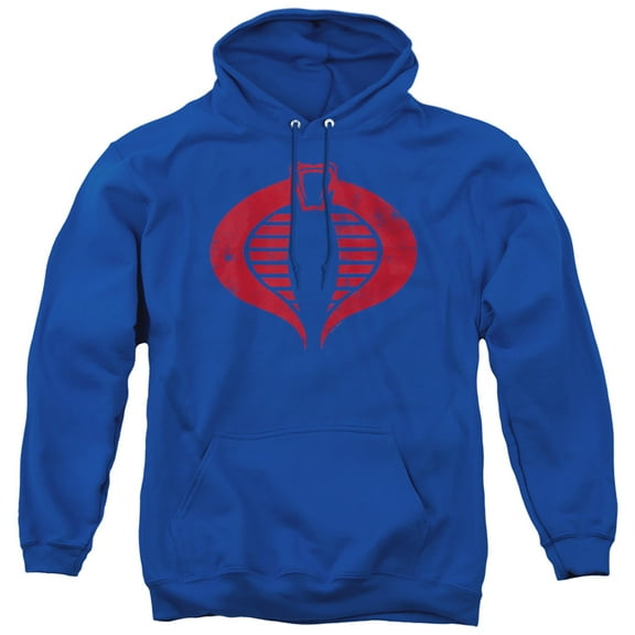 G.I. Joe Cobra Logo Unisex Adult Pull-Over Hoodie, Royal, Small
