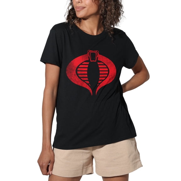 G.I. Joe Cobra Logo Women's Loose T-Shirt, Black, Small