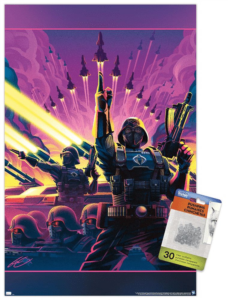 G.I. Joe - Cobra Officer Wall Poster with Pushpins, 14.725" x 22.375"