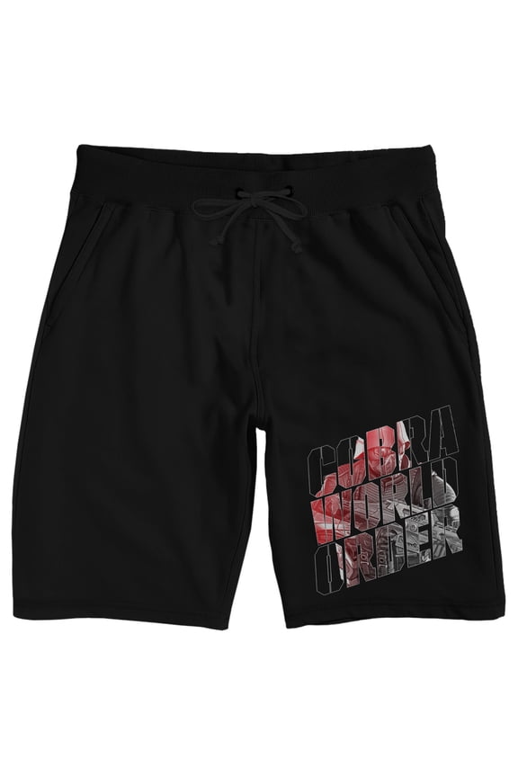 G.I. Joe Cobra World Order Adult Black Sleep Pajama Shorts-Small