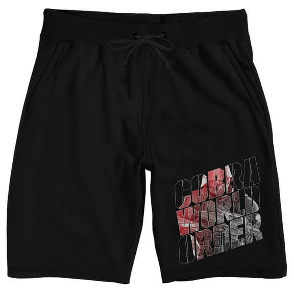 G.I. Joe Cobra World Order Adult Black Sleep Pajama Shorts-XL