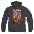 thumbnail image 1 of G.I. Joe Destro Card Unisex Adult Pull-Over Heather Hoodie, Black Heather, X-Large, 1 of 1