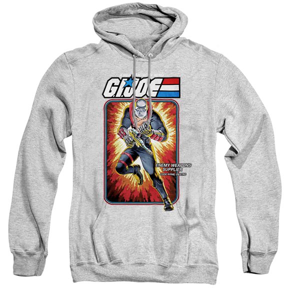 G.I. Joe Destro Card Unisex Adult Pull-Over Hoodie, Athletic Heather, Small