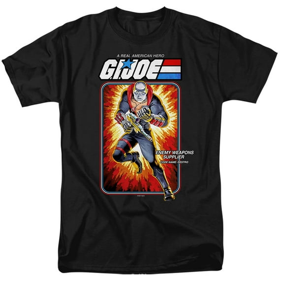 G.I. Joe Destro Card Unisex Adult T-Shirt, Red, 4X-Large