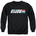 thumbnail image 1 of G.I. Joe Distressed Logo Unisex Adult Crewneck Sweatshirt, Black, X-Large, 1 of 1
