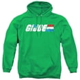 thumbnail image 1 of G.I. Joe Distressed Logo Unisex Adult Pull-Over Hoodie, Kelly Green, 3X-Large, 1 of 5