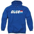 thumbnail image 1 of G.I. Joe Distressed Logo Unisex Adult Pull-Over Hoodie, Royal, 2X-Large, 1 of 5