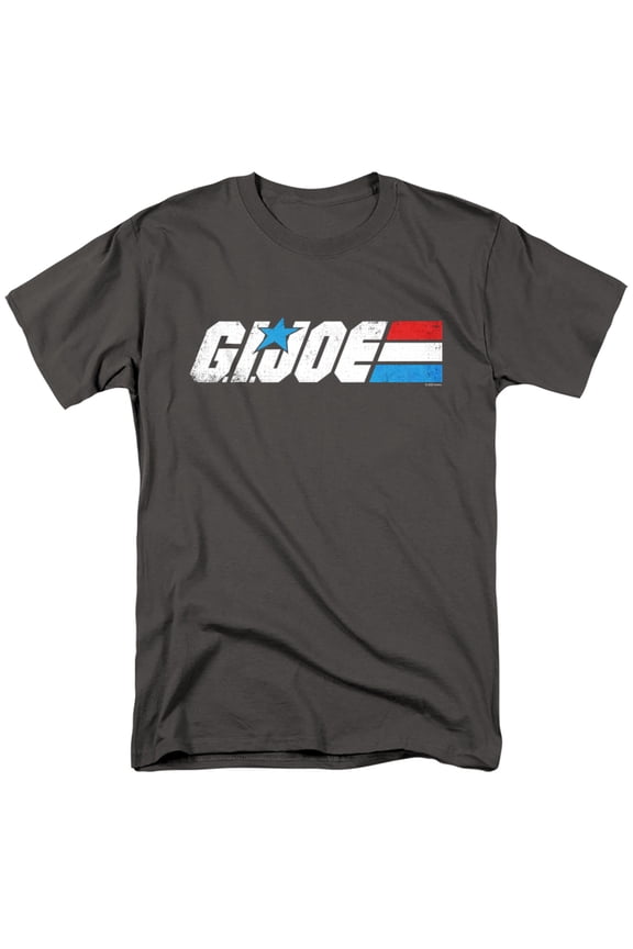 G.I. Joe Distressed Logo Unisex Adult T-Shirt, Charcoal, Large