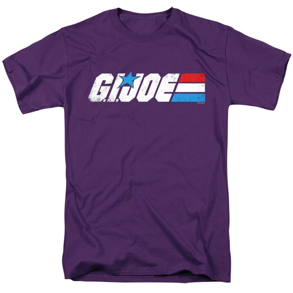 G.I. Joe Distressed Logo Unisex Adult T-Shirt, Purple, 2X-Large