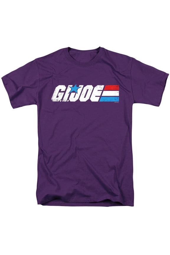 Distressed Logo Unisex Adult T Shirt, Purple, 3X-Large