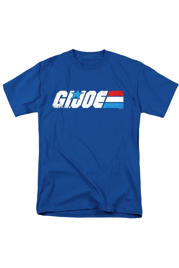 Distressed Logo Unisex Adult T Shirt, Royal, Small