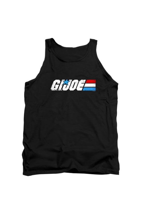 G.I. Joe Distressed Logo Unisex Adult Tank Top, Black, Small