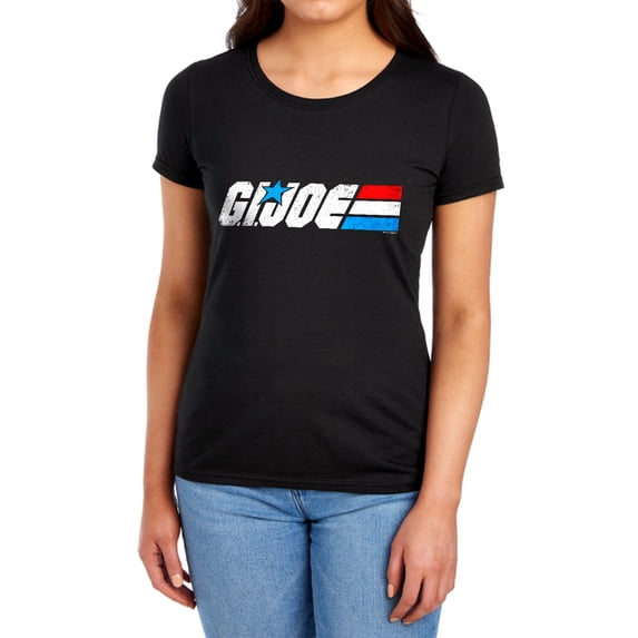 G.I. Joe Distressed Logo Women's T Shirt, Black, Medium