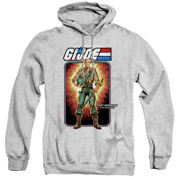G.I. Joe Duke Card Unisex Adult Pull-Over Hoodie, Athletic Heather, Medium