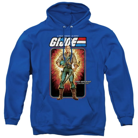 G.I. Joe Duke Card Unisex Adult Pull-Over Hoodie, Royal, X-Large