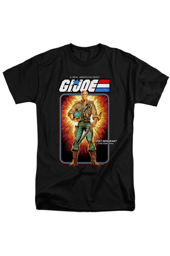 G.I. Joe Duke Card Unisex Adult Tall T Shirt, Black, 2X-Large