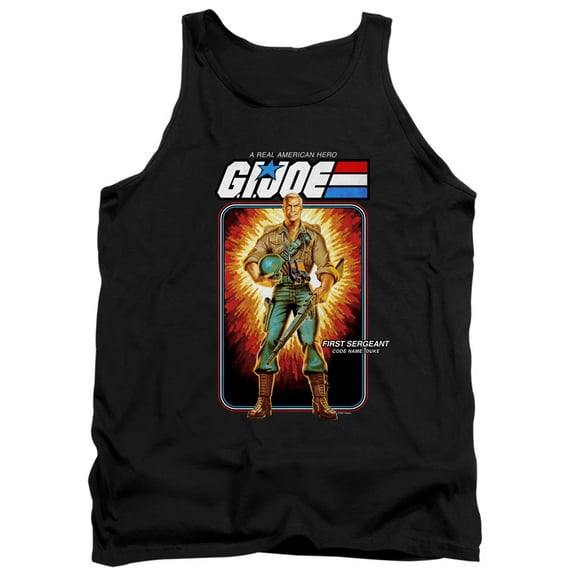 G.I. Joe Duke Card Unisex Adult Tank Top, Black, 2X-Large