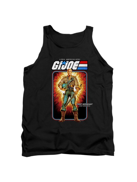 G.I. Joe Duke Card Unisex Adult Tank Top, Black, Large