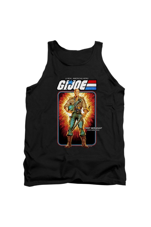 G.I. Joe Duke Card Unisex Adult Tank Top, Black, Large
