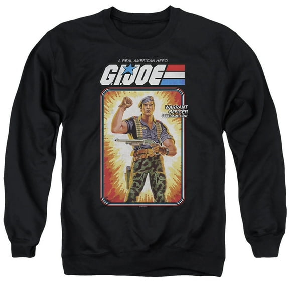 G.I. Joe Flint Card Unisex Adult Crewneck Sweatshirt, Black, 3X-Large