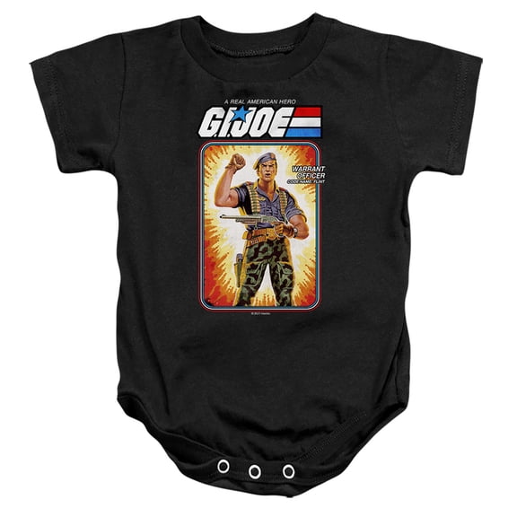 G.I. Joe Flint Card Unisex Infant Snap Suit for Baby, Black, Medium (12 Months)