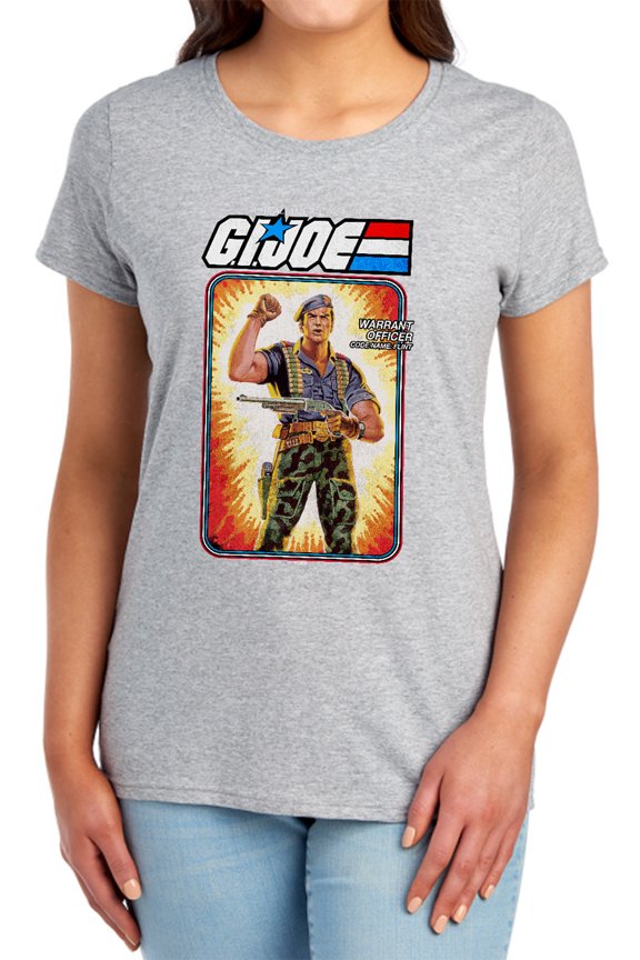 G.I. Joe Flint Card Women's T Shirt, Athletic Heather, 2X-Large