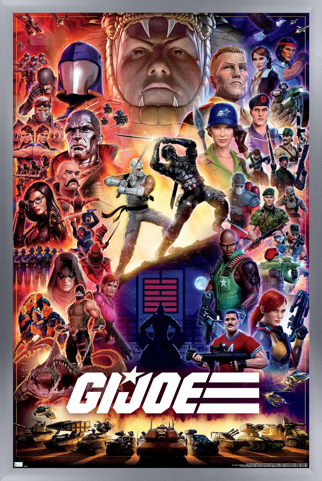 G I Joe Franchise Key Art Wall Poster 14 725 X 22 375 Framed 