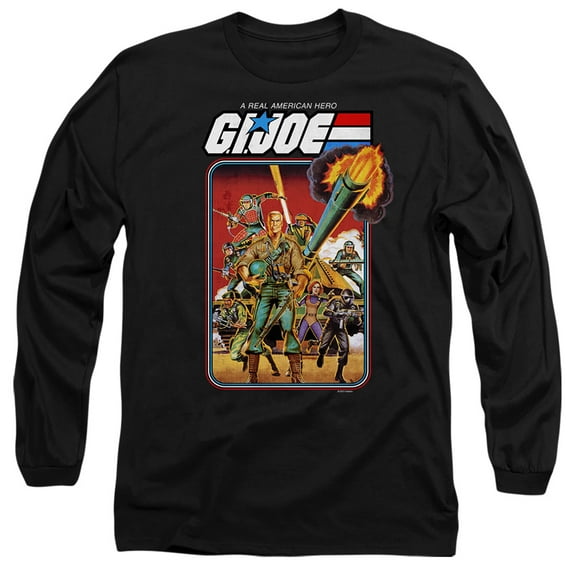 G.I. Joe Hero Group Unisex Adult Long-Sleeve T Shirt, Black, Medium