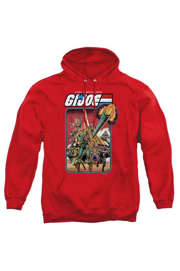 G.I. Joe Hero Group Unisex Adult Pull-Over Hoodie, Red, Small