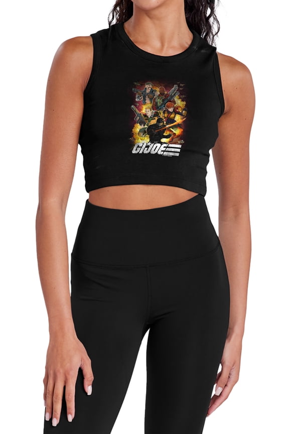 Hero Group Women's Sleeveless Crop Top Tank, Black, Medium