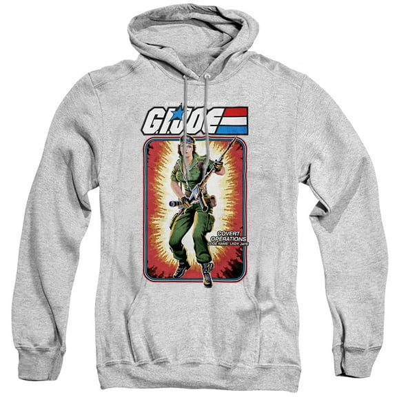G.I. Joe Lady Jaye Card Unisex Adult Pull-Over Hoodie, Athletic Heather, X-Large