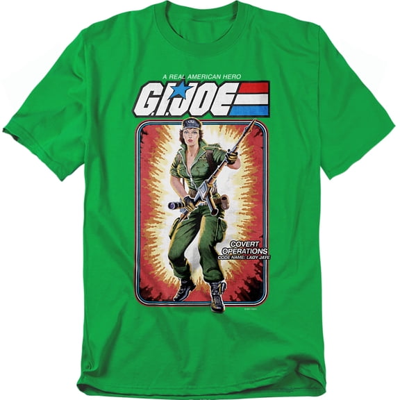 G.I. Joe Lady Jaye Card Unisex Adult T-Shirt, Kelly Green, Small