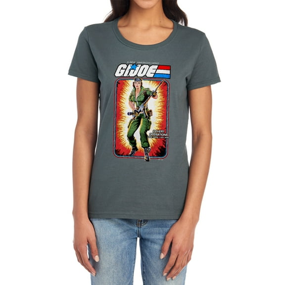 G.I. Joe Lady Jaye Card Women's T Shirt, Charcoal, Large