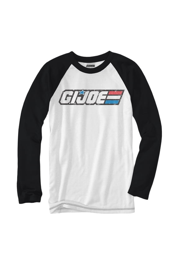 Logo 80's Yo Joe! Baseball Raglan Style Men's Long Sleeve T-Shirt, Medium