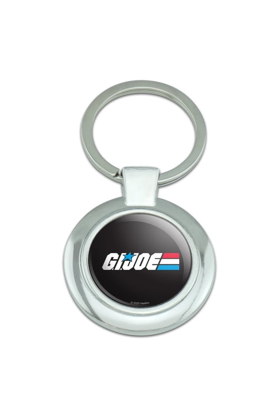 G.I. Joe Logo Keychain Classy Round Chrome Plated Metal