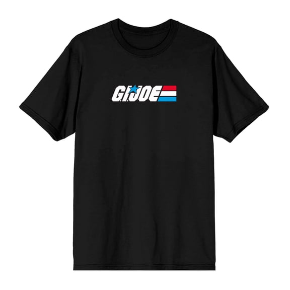 G.I. Joe Logo Men's Black Crew Neck Short Sleeve T-shirt-6XL